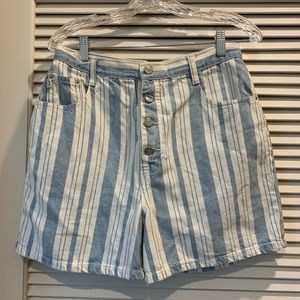 *VINTAGE* No Excuses Striped Mom Jean Shorts